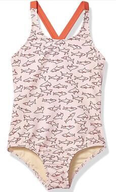 Amazon Essentials One piece Shark Swimsuit Nwt Small